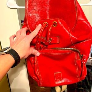 Red Dooney and Bourke backpack purse